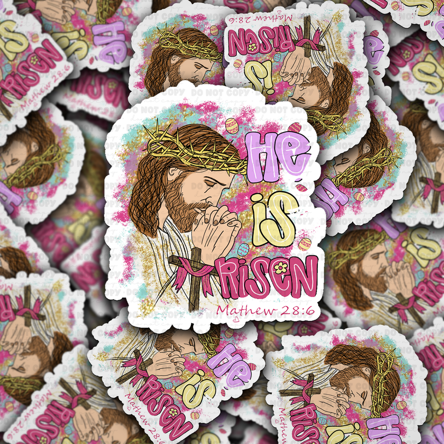 DS - 2572 He is risen Die Cut Sticker