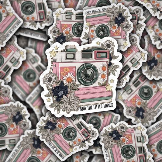 DC 1877 - Enjoy the little things Die Cut Sticker