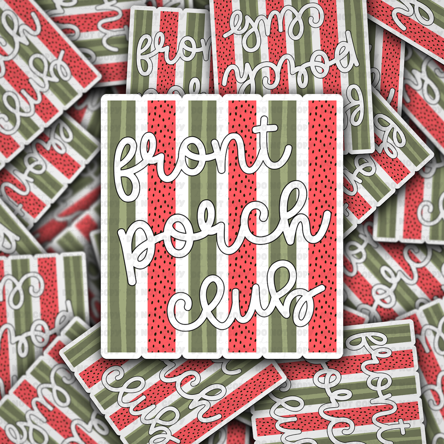 DS 3118 - Front Porch Club Die Cut sticker