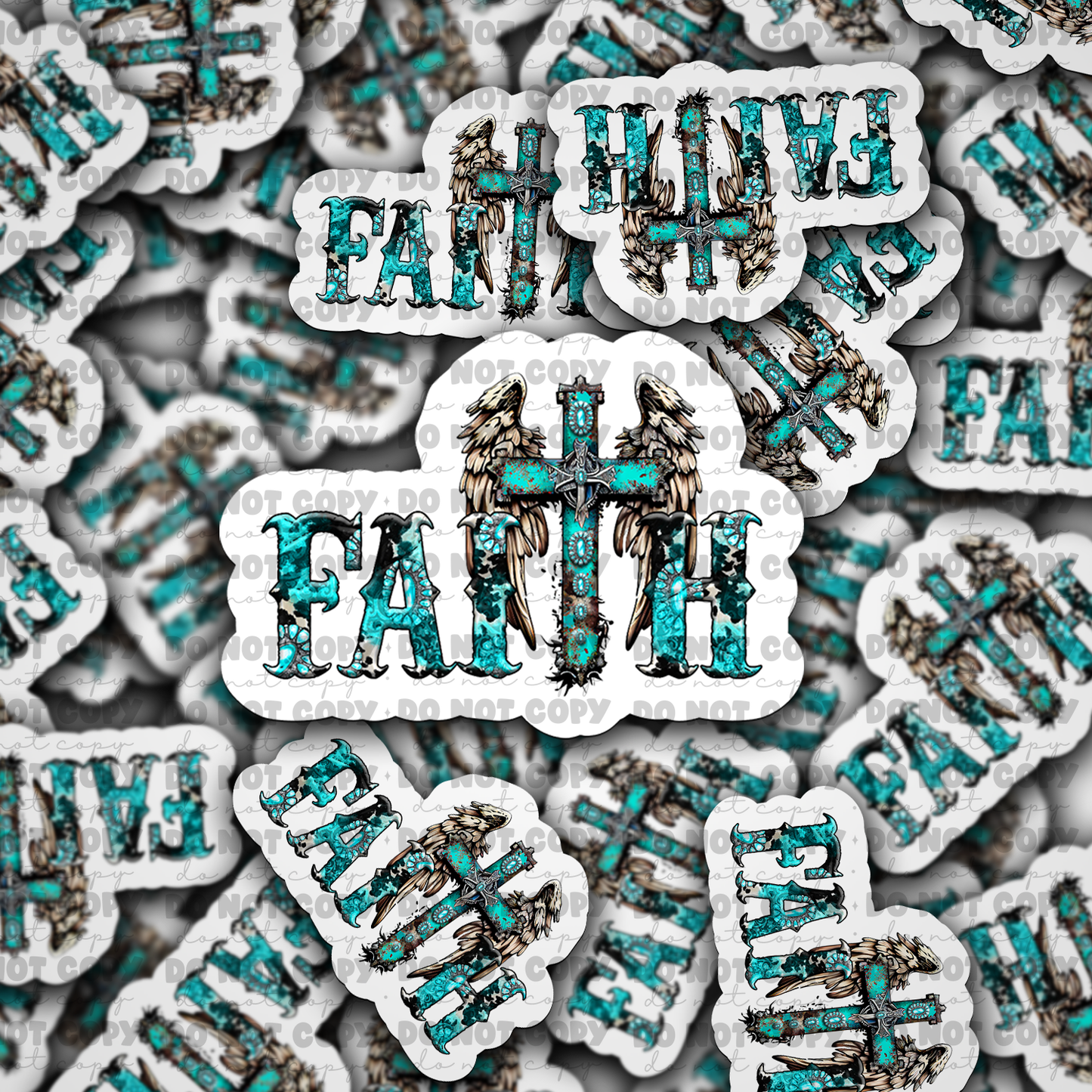 DC652 Faith Die cut sticker 3-5 Business Day TAT