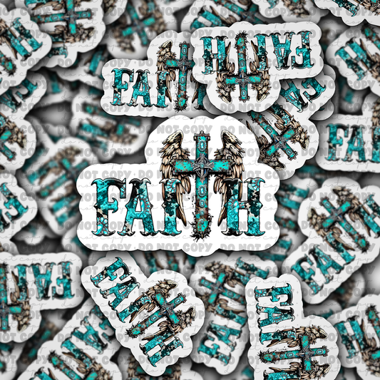 DC652 Faith Die cut sticker 3-5 Business Day TAT