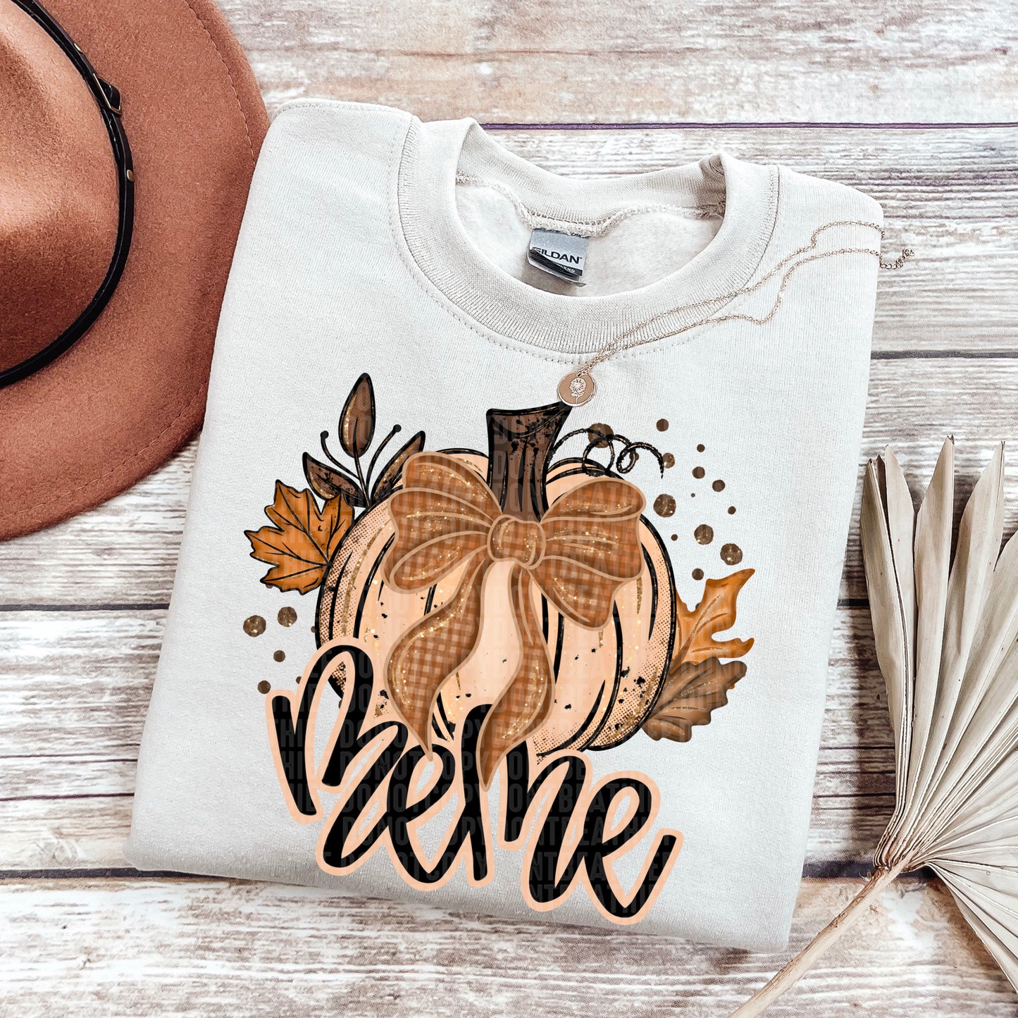 6342 - Meme Fall pumpkin faux glitter * DTF Transfer