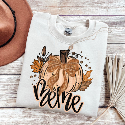 6342 - Meme Fall pumpkin faux glitter * DTF Transfer