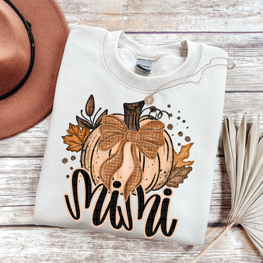 6343 - Mimi Fall pumpkin faux glitter * DTF Transfer