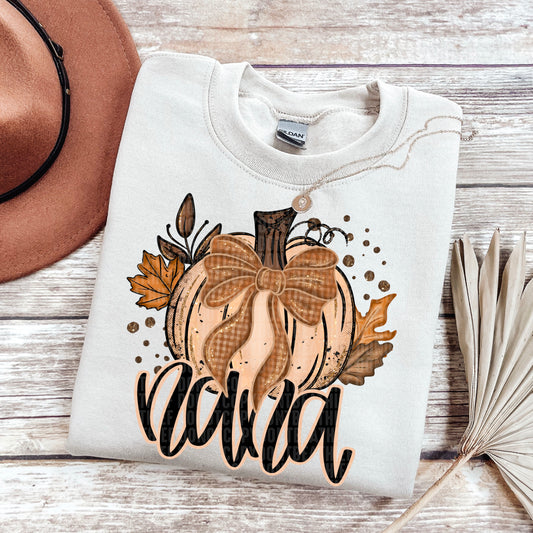 6344 - Nana Fall pumpkin faux glitter * DTF Transfer
