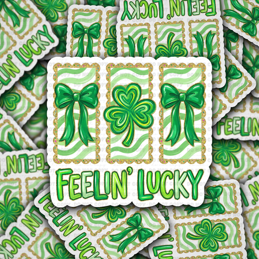DS - 2619 Feelin lucky St. Patrick's Die Cut sticker