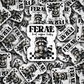 DC 1848 - Feral but coffee helps Die Cut Sticker