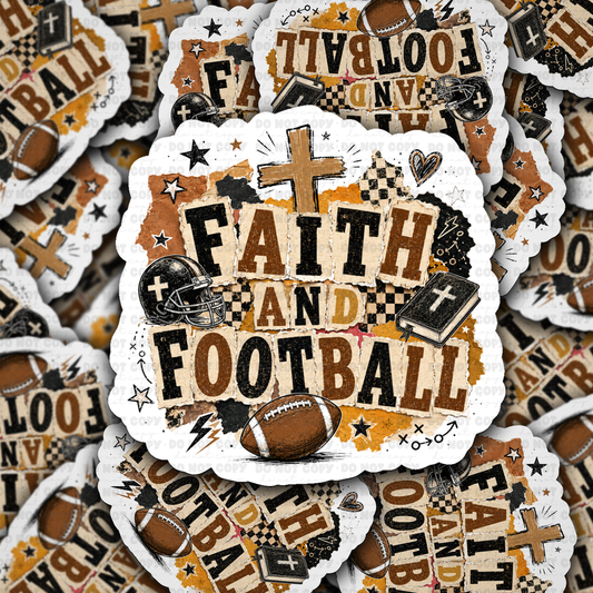 DS 3297 - Faith and Football Die Cut sticker