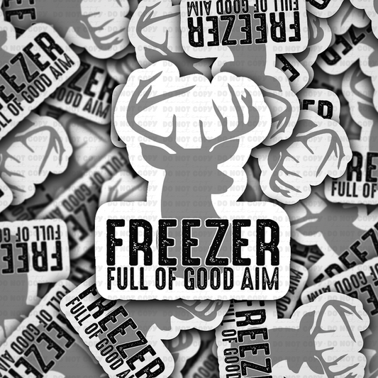 DC 2234 - Freezer full of good aim deer Die Cut Sticker