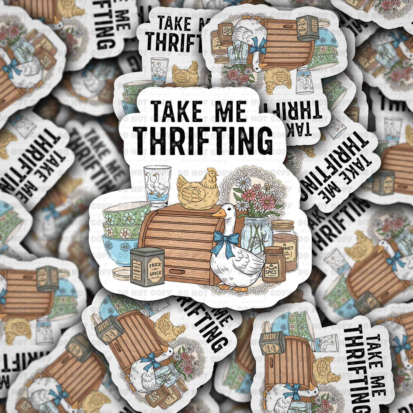 DS - 2579 Take me thrifting Die Cut Sticker