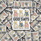 DS 2802 - God says you are bears Die Cut sticker