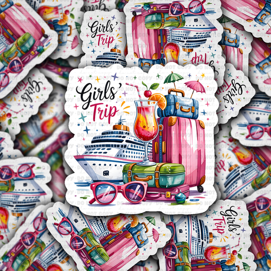 DS 2784  - Girls trip cruise Die Cut sticker