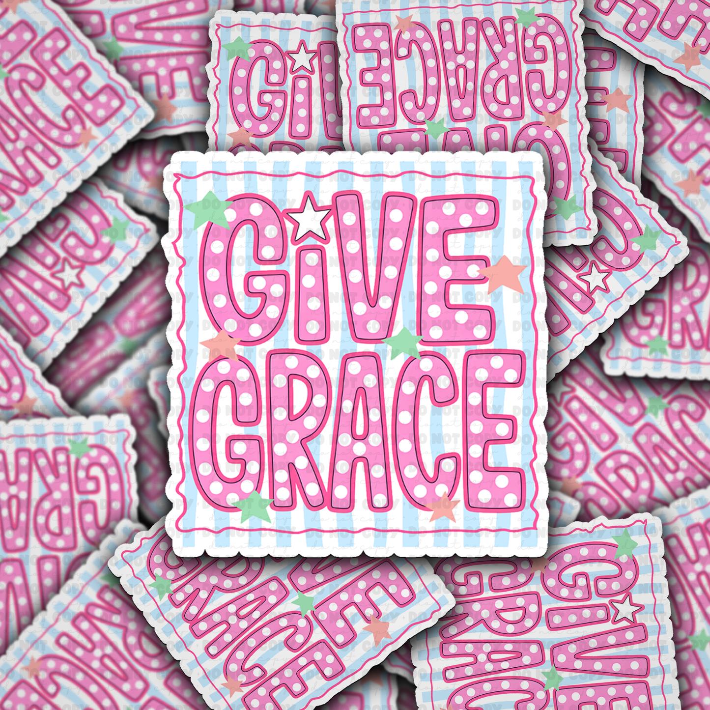 DS 2965 - Give Grace Die Cut sticker
