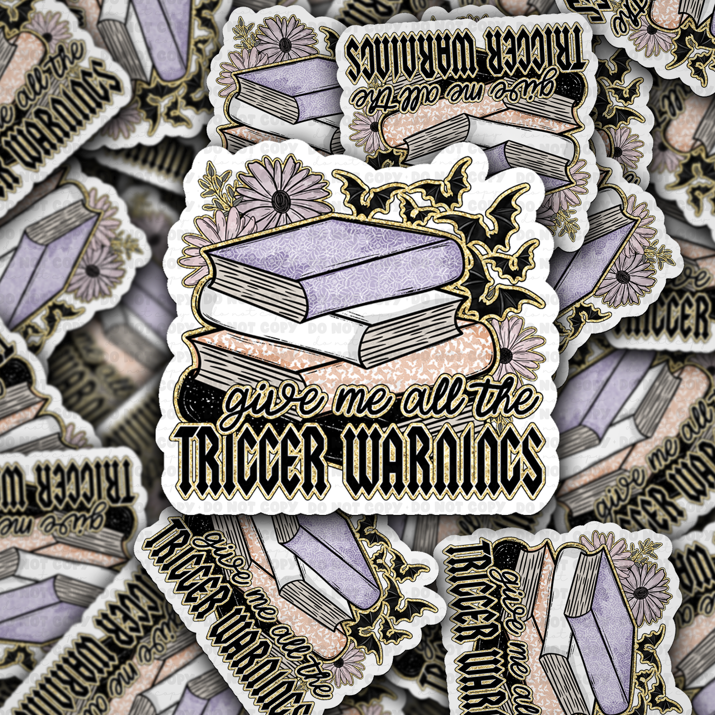 DC 2031 - Give me all the trigger warnings books Die Cut Sticker