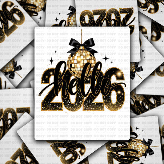 DS 2318 - Hello 2026 Die Cut Sticker