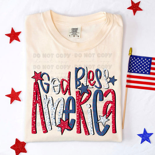 5959 - God bless America *DTF Transfer