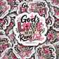 DS 3273 - God's love never runs out Die Cut sticker