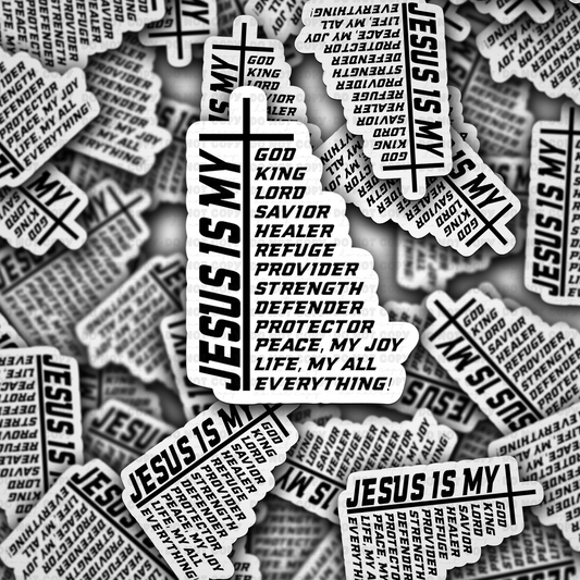 DC 1903 - Jesus is my God King Lord Die Cut Sticker