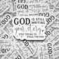 DC556 God is still writing Die cut sticker 3-5 Business Day TAT