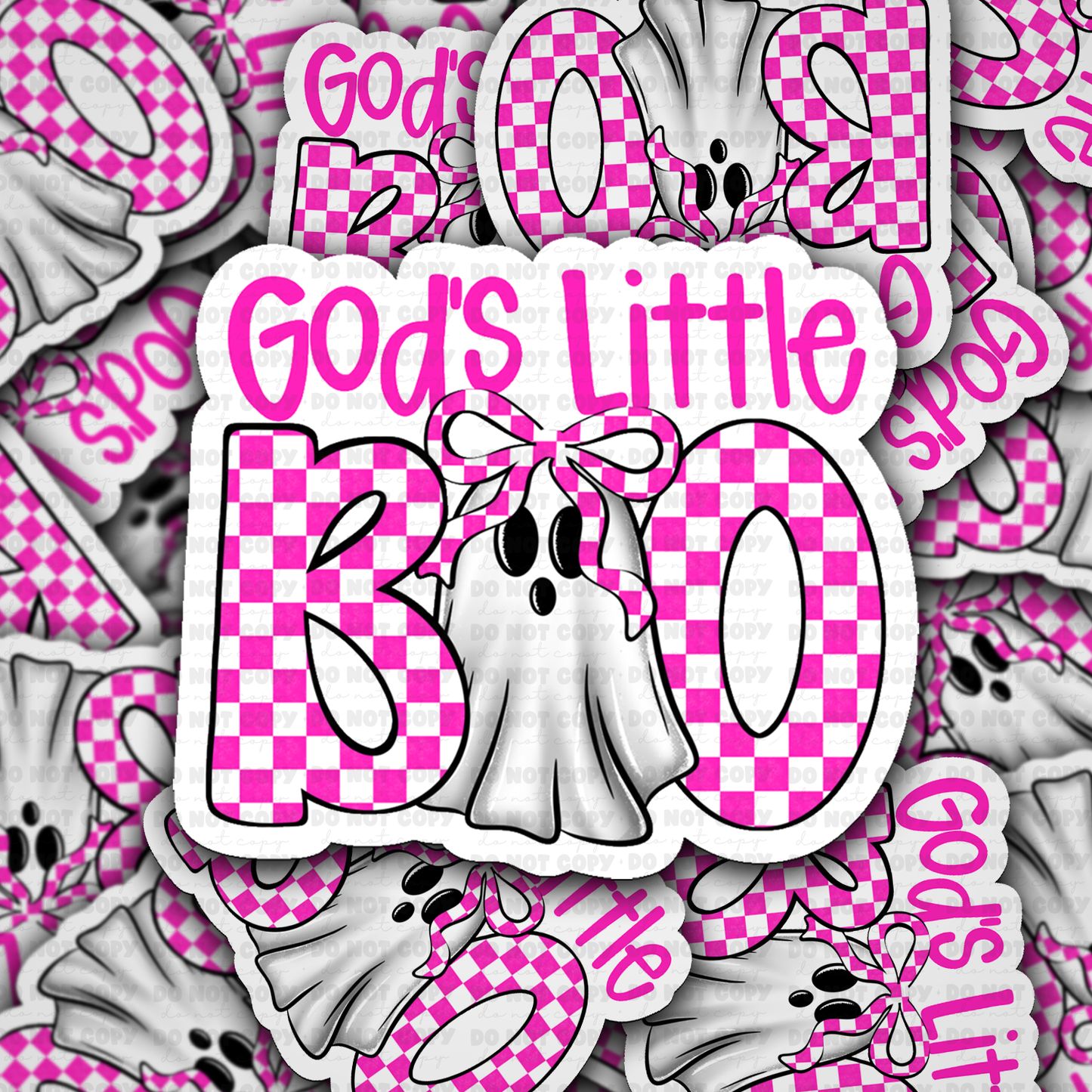 DC 2108 - God's little boo Die Cut Sticker