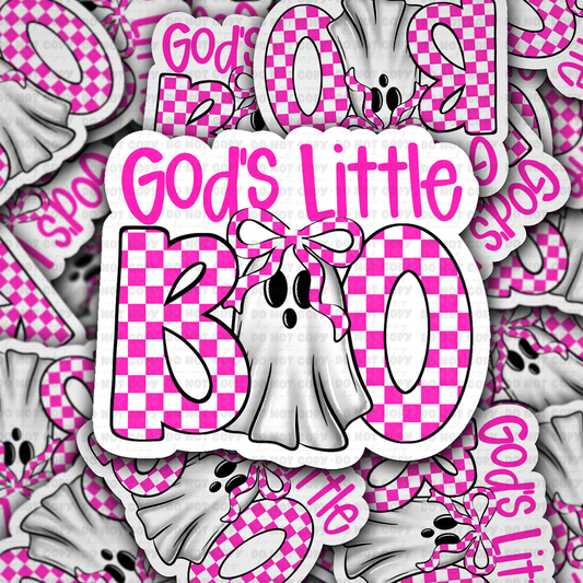 DC 2108 - God's little boo Die Cut Sticker