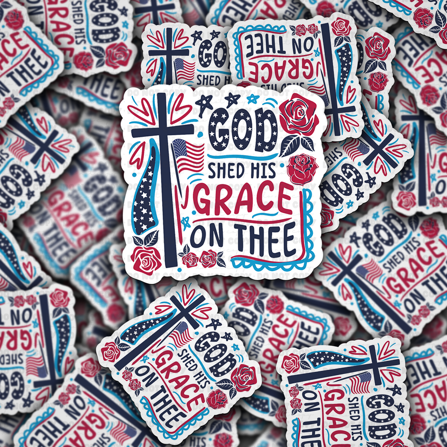 DC 1904 - God shed his grace on thee Die Cut Sticker