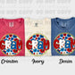 6009 - Gram floral 4th of July *DTF Transfer