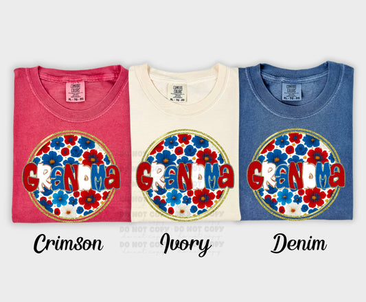 5997 - Grandma floral 4th of July *DTF Transfer