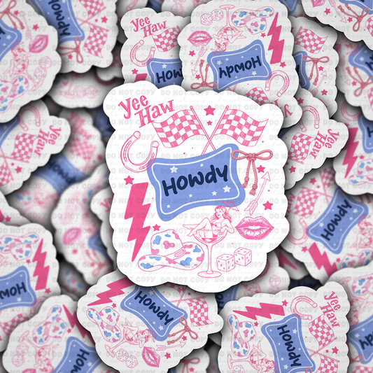 DS 3221 - Howdy Die Cut sticker