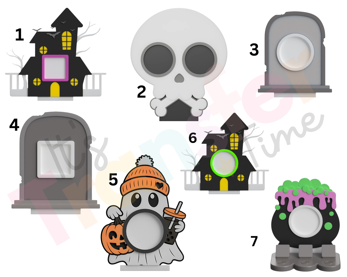 Custom Fall Skull Social Media and Payment Stand - Tap to go to Business Info *Custom to fit your brand* (Copy)