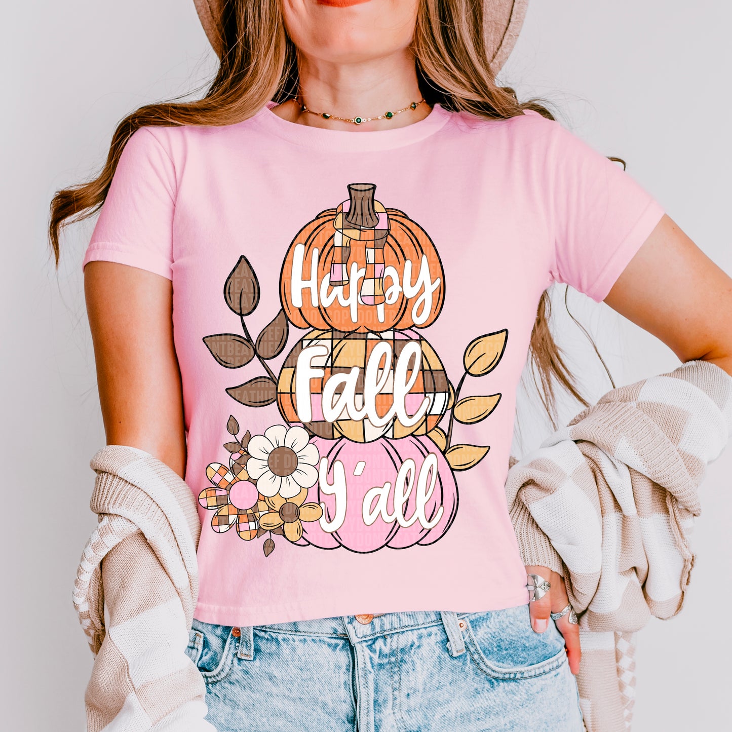 4697 Happy Fall Y'all stacked pumpkins *DREAM TRANSFER*