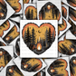 DC 2152 - Camping heart Die Cut Sticker
