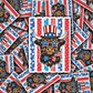 DS 2901 - American flag Highland cow Die Cut sticker