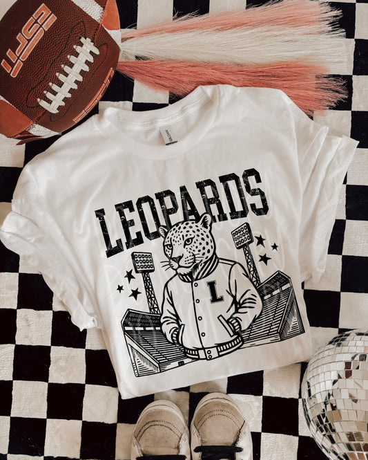 6214 - Leopards Letterman varsity mascot * DTF Transfer