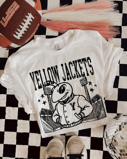 6215 - Yellow Jackets Letterman varsity mascot * DTF Transfer