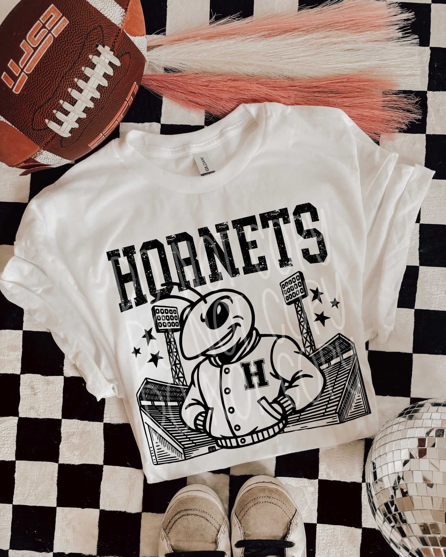 6217 - Hornets Letterman varsity mascot * DTF Transfer