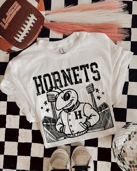 6217 - Hornets Letterman varsity mascot * DTF Transfer