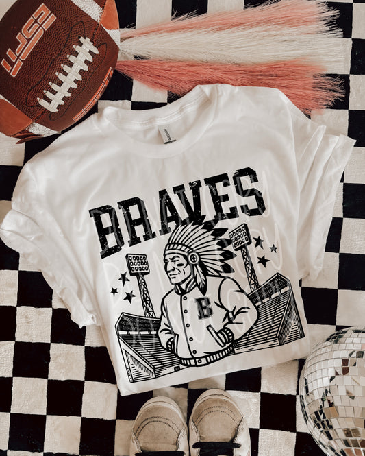 6218 - Braves Letterman varsity mascot * DTF Transfer