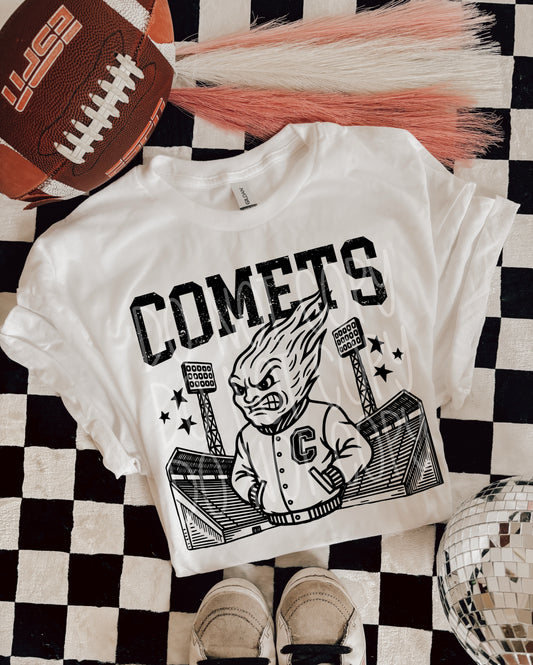 6222 - Comets Letterman varsity mascot * DTF Transfer