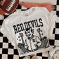 6239- Red Devils Letterman varsity mascot * DTF Transfer