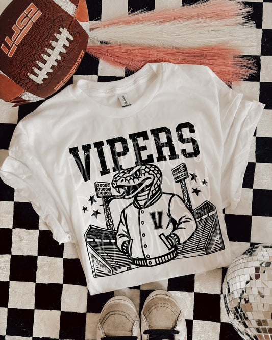 6252 - Vipers Letterman varsity mascot * DTF Transfer
