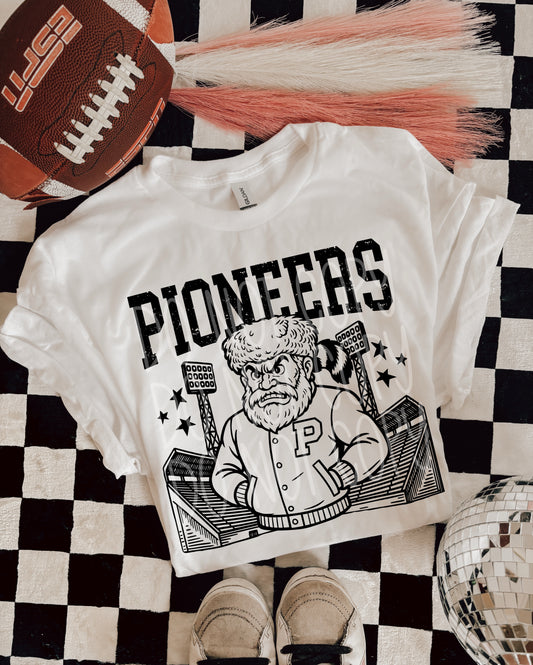 6280 - Pioneers Letterman varsity mascot * DTF Transfer