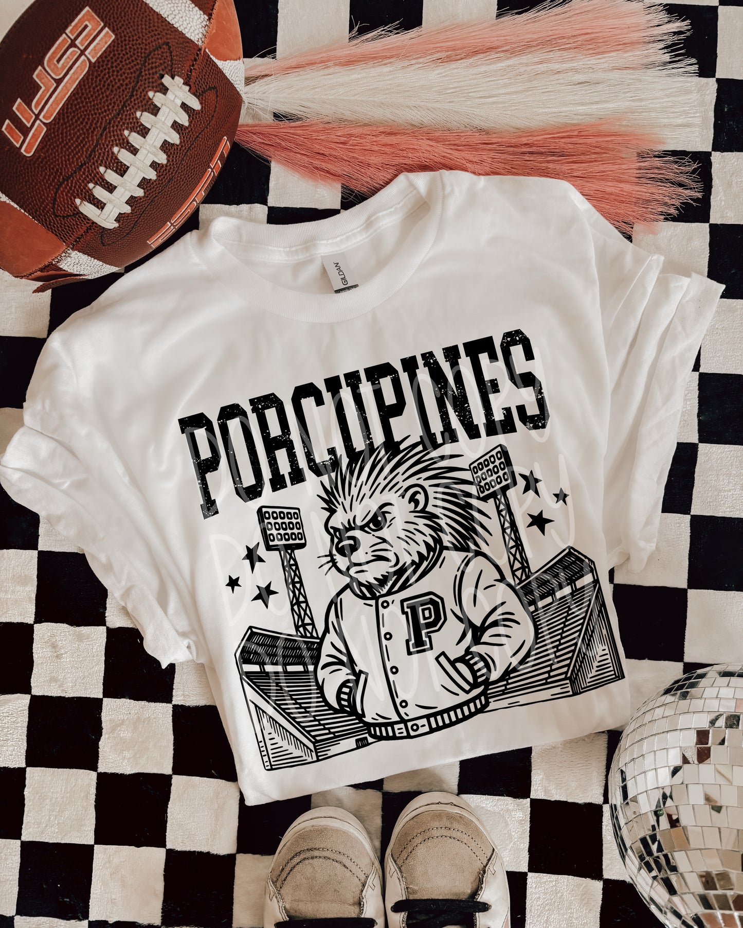 6281 - Porcupines Letterman varsity mascot * DTF Transfer