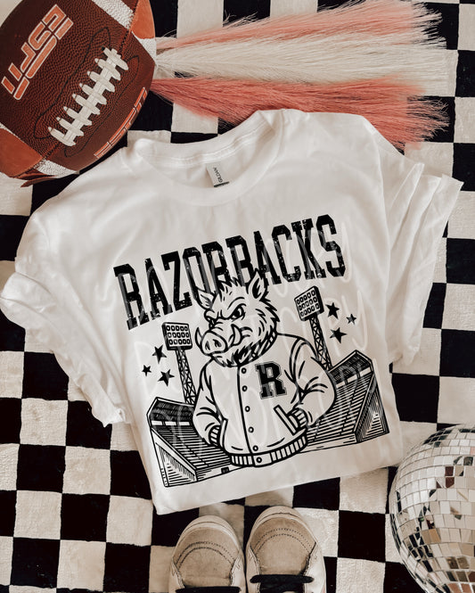 6270 - Razorbacks Letterman varsity mascot * DTF Transfer