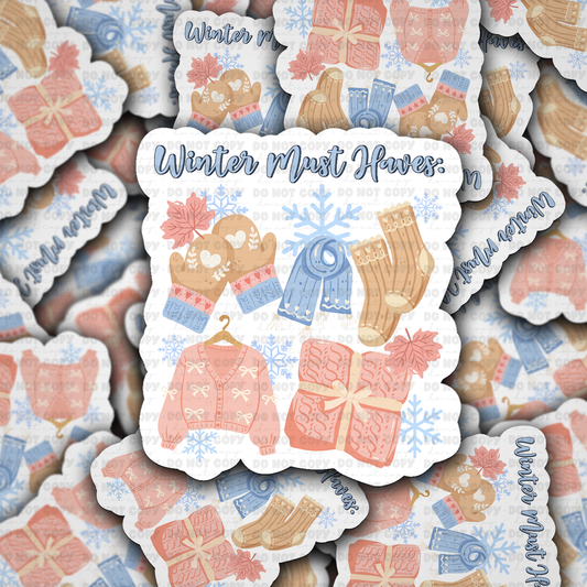 DS 2285 - Winter must haves Die Cut Sticker