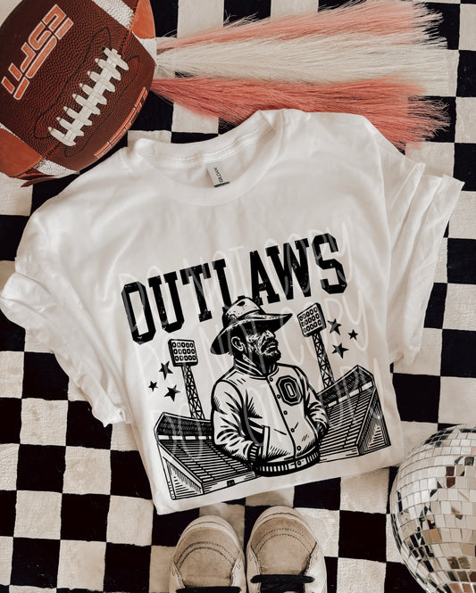 6287 - Outlaws Letterman varsity mascot * DTF Transfer