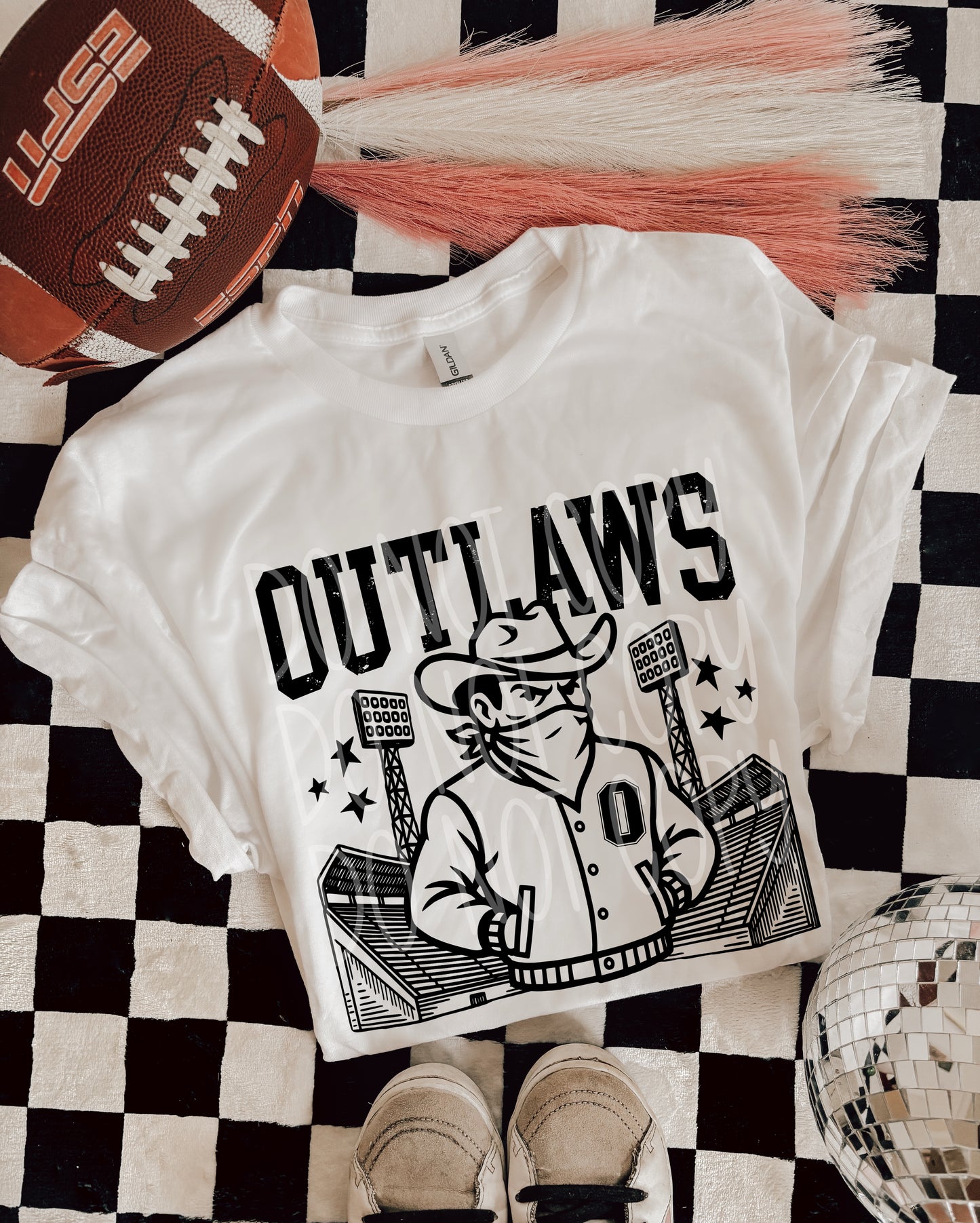 6297 - Outlaws Letterman varsity mascot * DTF Transfer
