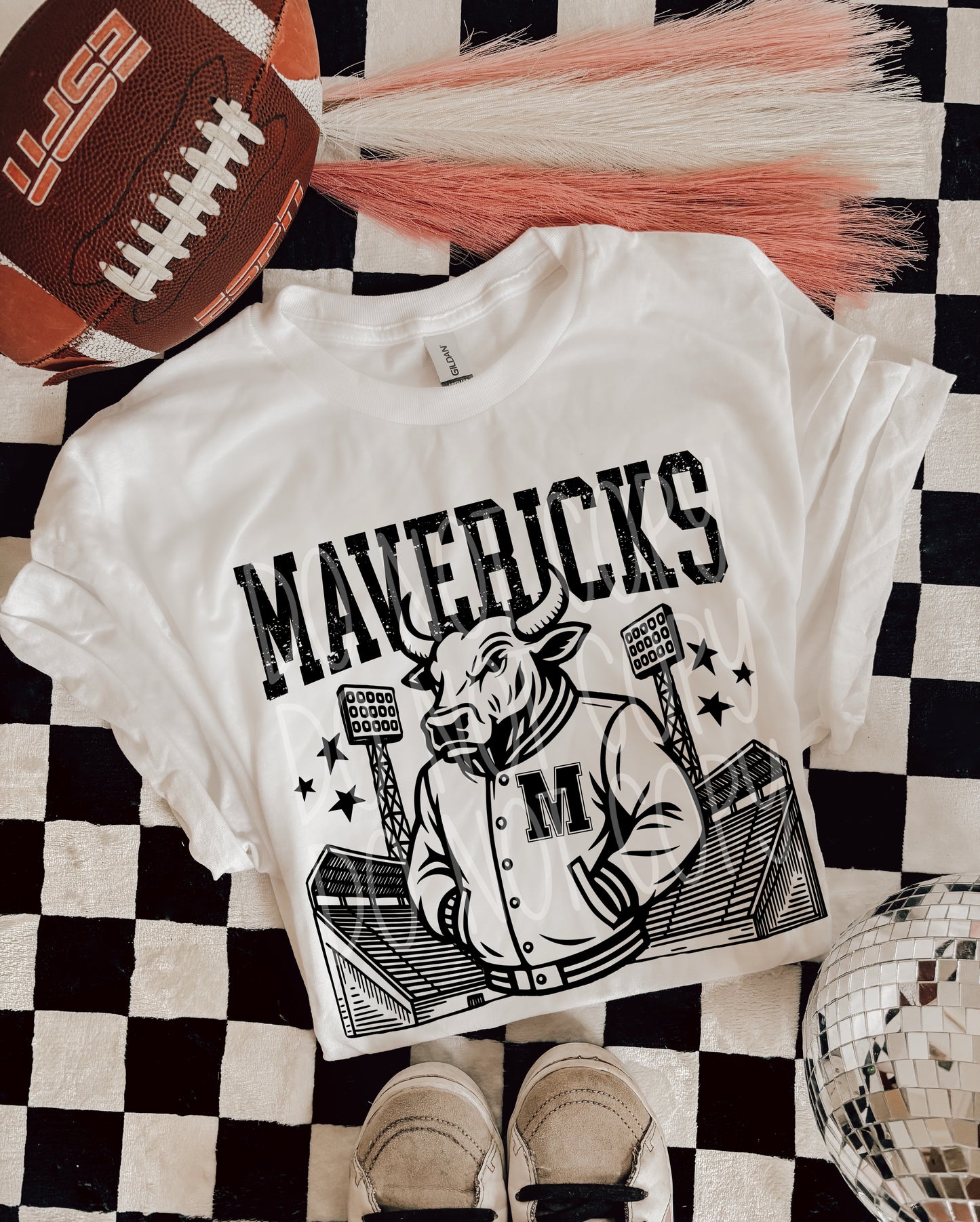 6303 - Mavericks Letterman varsity mascot * DTF Transfer