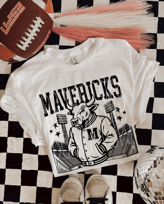 6303 - Mavericks Letterman varsity mascot * DTF Transfer