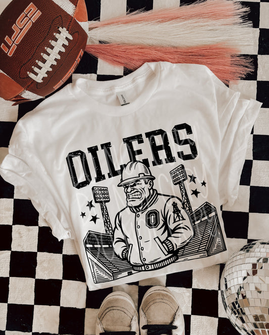 6304 - Oilers Letterman varsity mascot * DTF Transfer